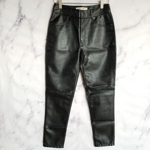 New FREE PEOPLE Faux Leather High-Rise Skinny Pant